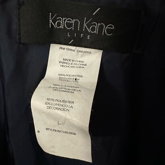 Karen Kane Jacket Woman’s L Orange Purple Paisley Pop Water-Resistant - Picture 6 of 6